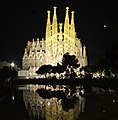 The Sagrada Familia by night, Barcelona