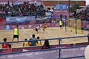 Deutsch: Beachhandball bei den Olympischen Jugendspielen 2018; Tag 5, 10. November 2018; Jungen, Hauptrunde - Thailand-Argentinien 2:1 English: Beach handball at the 2018 Summer Youth Olympics at 11 October 2018 – Boys Main Round – Thailand-Argentina 2:1