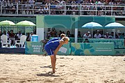 Deutsch: Beachvolleyball bei den Olympischen Jugendspielen 2018; Tag 11, 17. Oktober 2018; Jungen,Finale – Niederlande (Matthew Immers/Yorick de Groot)-Schweden (David Åhman/Jonatan Hellvig) 0:2 (20–22/15–21) English: Beach volleyball at the 2018 Summer Youth Olympics at 17 October 2018 – Final – Netherlands (Matthew Immers/Yorick de Groot)-Sweden (David Åhman/Jonatan Hellvig) 0:2 (20–22/15–21)