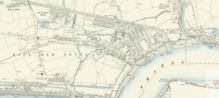 Beckton Gas and Product Works and surrounding area in the 1890s Beckton Gas Works Map 1890s.png