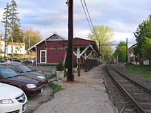 The former Bethel station in 2012 Bethel Cycle in old station 013.JPG