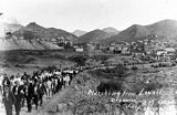 Immigrants being transferred for processing, c. 1939