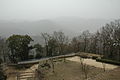 The section of original wall that remains, along with the commanding view from the castle.