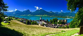 Blick auf St. Wolfgang vom Kalvarienberg