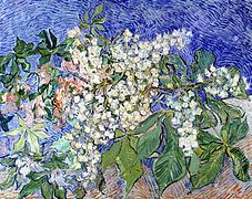 Vincent van Gogh: Bloeiende kastanje-takken (1890)