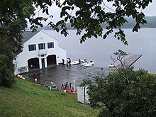 The Yale Boathouse and Dock from the embankment above the old ferry landing Boathouse&Dock.jpg