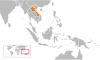 Location map for Brunei and Laos.