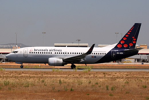 Een Boeing 737-300 van Brussels Airlines