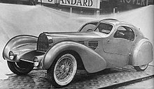 1935 Bugatti No. 57331 prototype on display at the 1935 British International Motor Show