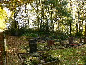 Cemetery on the former castle grounds