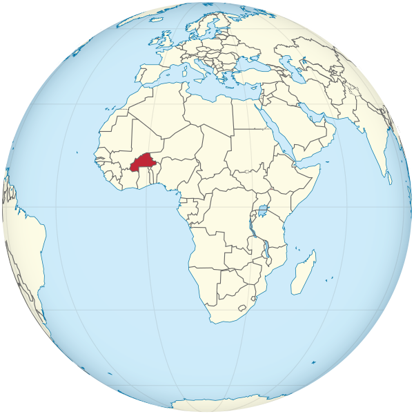 File:Burkina Faso on the globe (Africa centered).svg