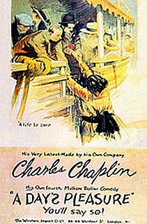 <i>A Days Pleasure</i> 1919 short film by Charlie Chaplin