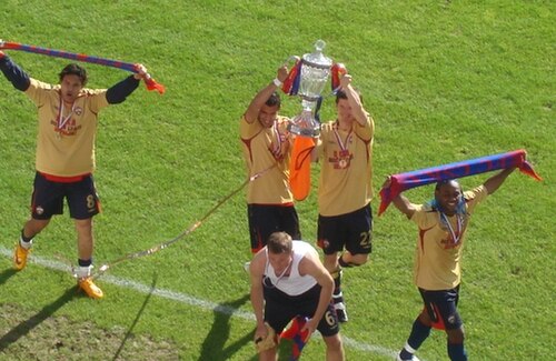 CSKA players celebrating their victory in the 2008 Russian Cup