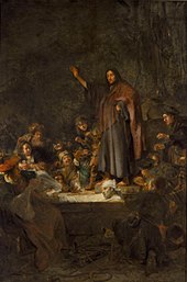 The Raising of Lazarus by Carel Fabritius is displayed in the Gallery of Old Masters Carel Fabritius, Wskrzeszenie Lazarza.jpg