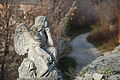 A stone angel at the back of the St. Peter and Paul Cathedral