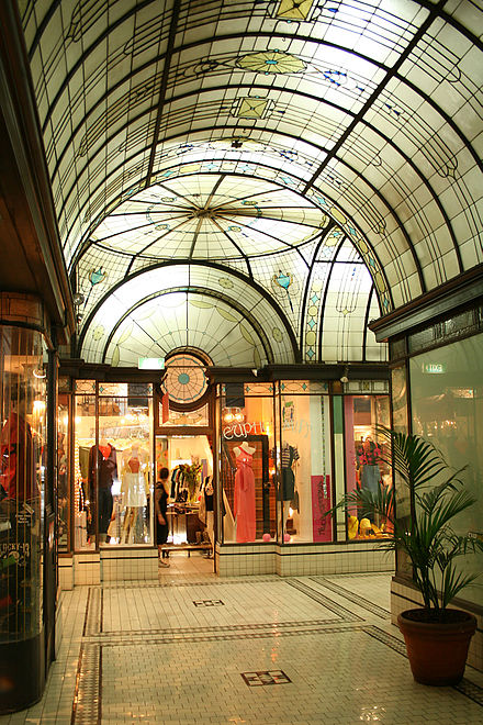 Cathedral Arcade, an art deco ground floor arcade of the Nicholas Building