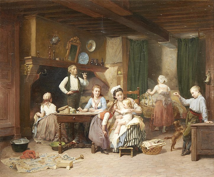 File:Charles Auguste Romain Lobbedez Family time.jpg