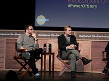 Trevorrow (left) and Christopher Nolan at the 2016 Sundance Film Festival