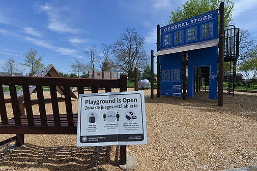 Playground is Open Covid-19 sign