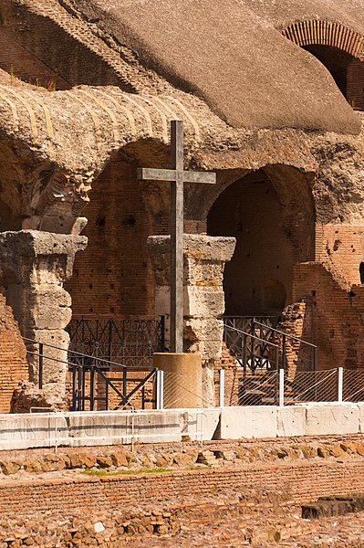 File:Cross Colosseum Rome Italy.jpg