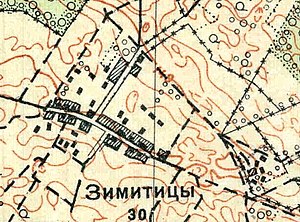 План деревни Зимитицы. 1930 г.
