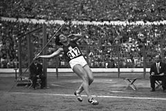 Dana Zátopková – nach dem Olympiasieg nun der Titel einer Europameisterin