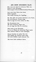 Image d'une page de livre avec un poème en allemand imprimé