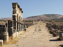 View over the Decumanus Maximus along northeast to the tanger gate