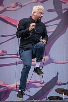 Чино Морено на живом выступлении Rock am Ring в 2016 году