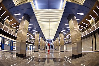 <span class="mw-page-title-main">Delovoy Tsentr (Bolshaya Koltsevaya line)</span> Moscow Metro station