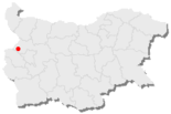 Karte von Bulgarien, Position von Dragoman hervorgehoben
