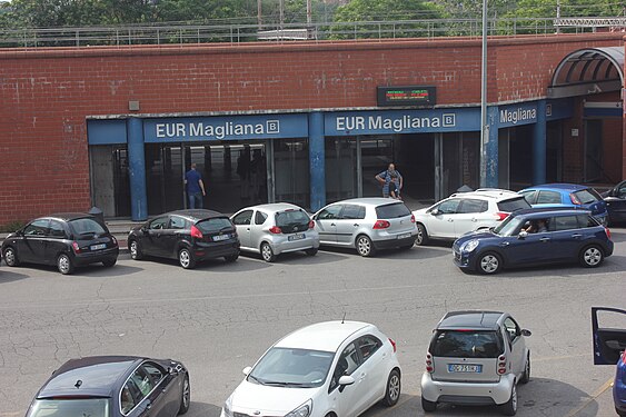 EUR Magliana Metro B Station in 2018
