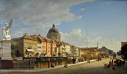 Eduard Gaertner: Rear view of the Houses at Schloßfreiheit