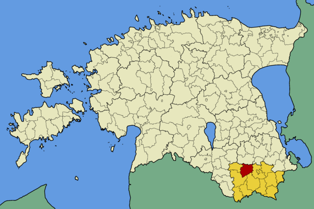 Kart over Sõmerpalu kommune