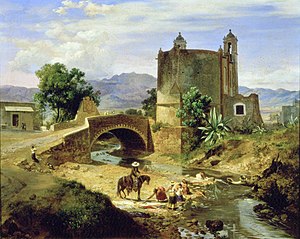 El puente de san Antonio en el camino de San Ángel, junto a Panzacola