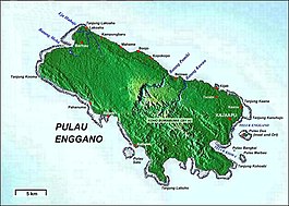 Kaart van het eiland