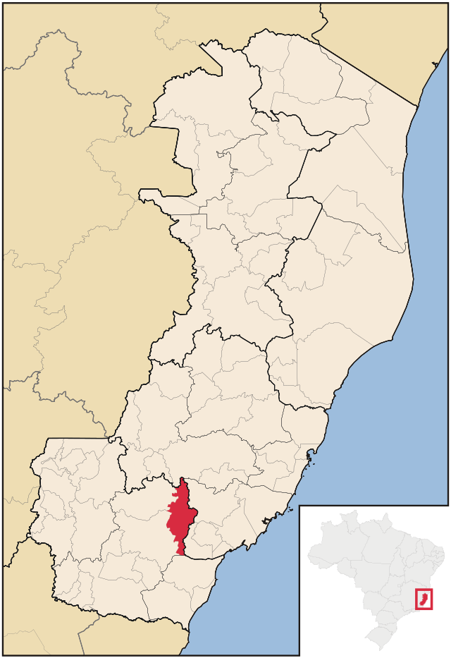 Localização de Vargem Alta no Espírito Santo
