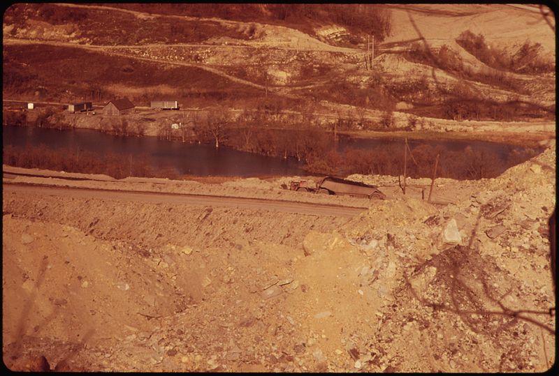 File:FARMLAND STRIPPED BY THE HANNA COAL COMPANY OFF ROUTE 100 NEAR MORRISTOWN, OHIO, AND STEUBENVILLE. A DAMMED STREAM... - NARA - 554835.jpg