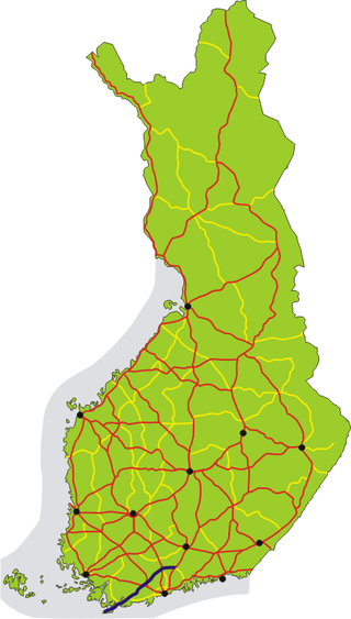 <span class="mw-page-title-main">Finnish national road 25</span> Road in Finland