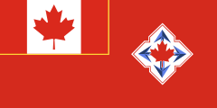 Flag of the Canadian Army from 1968 to 1998 used a canton consisting of Canada's national flag.