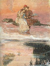 One of Vasnetsov's paintings of a flying carpet Flying carpet.jpg