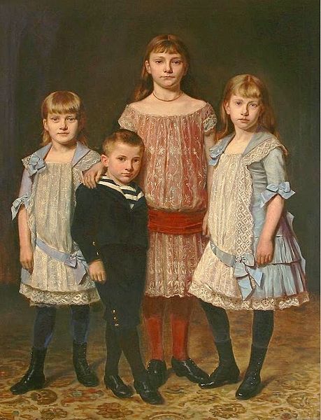 File:Four siblings in their Sunday clothes 19th century.jpg