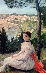 Vue de village, Frédéric Bazille.