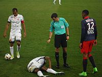 Frank Schneider durante un partido Caen-Montpellier