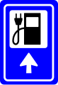 Panneau de signalisation européen pour bornes de recharge.