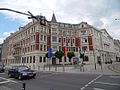 Hohenzollernhof; Hotel in geschlossener Bebauung mit Saalbau nach hinten, Eckhaus