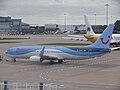 Boeing 737-800 G-TAWP at being pushed back from Gate 207 at Manchester Airport