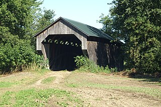 Gates Farm Covered Bridge Bridge in Cambridge, Vermont