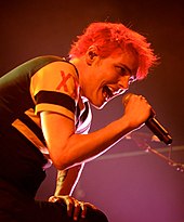 Gerard Way in Montreal, Canada, during the tour Honda Civic Tour, in August 2011 Gerard Way East Scene.jpg