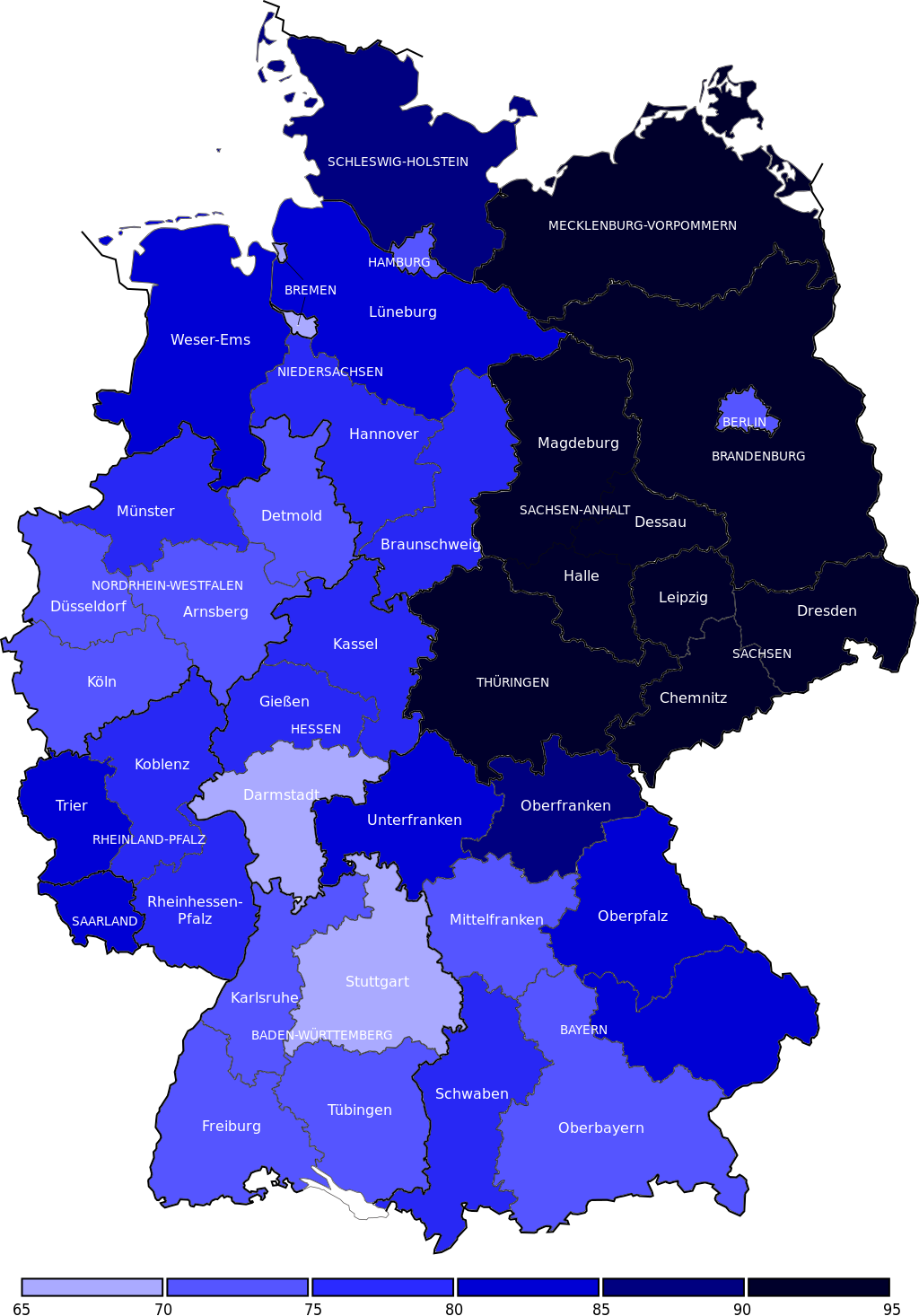 Germans without a migrant background (2016)
